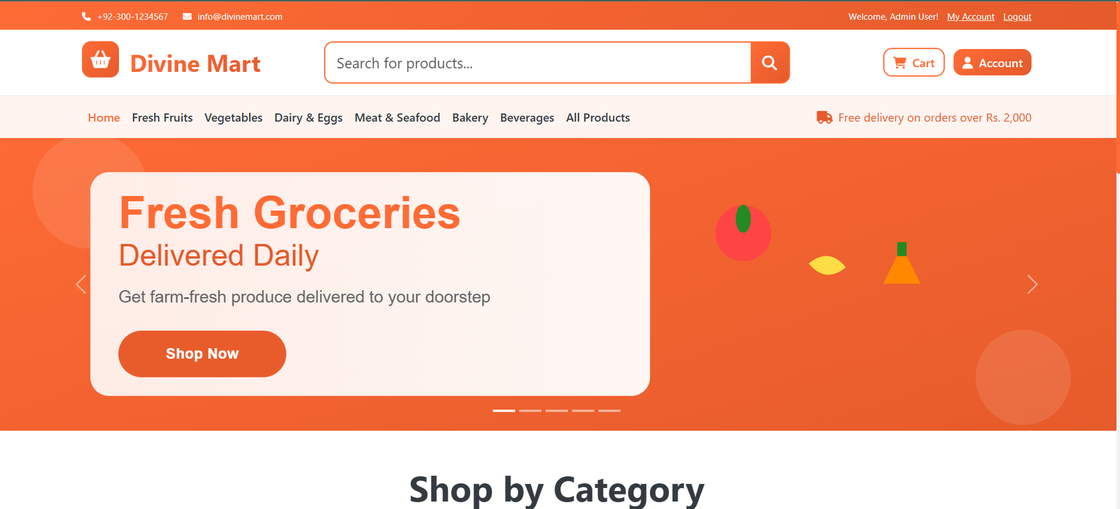 Divine Mart - Ecommerce Platform